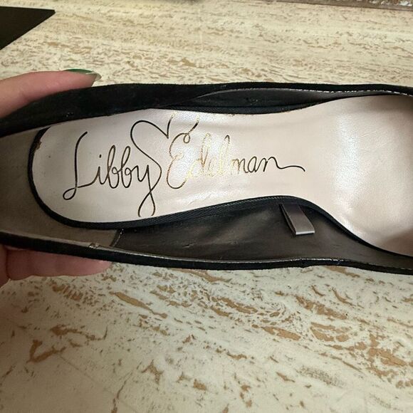 Sam & Libby block heel black pumps  size 8 - Picture 2 of 12